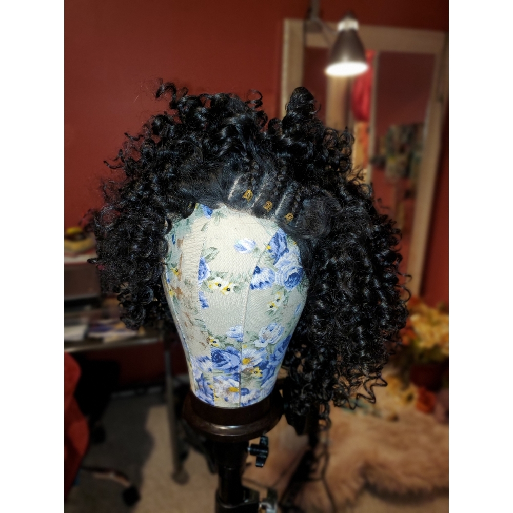 Synthetic lace front wig